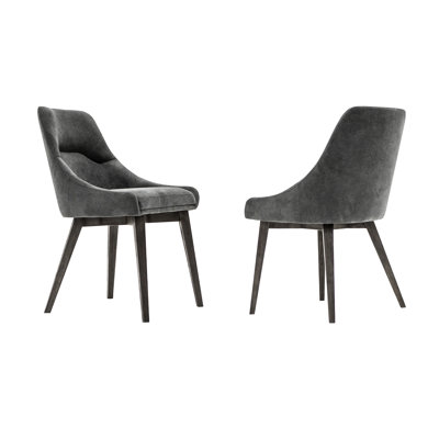 Bergamot 18.5'' H Upholstered Acacia Side Chair