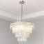 Lustre moderne 8 lumières coquille de Capiz