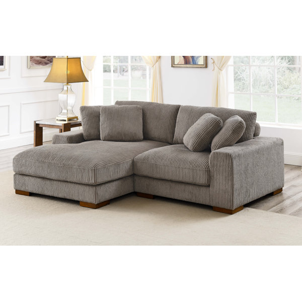 Magic Home Modular Beige Lazy Floor Comfy Foam-Filled Thick Couch