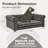 Dog Couch for Large Dogs Up to 60 lbs, 29" W Memory Foam Dog Sofa Couch with Dry Cleanable Fabric, Elevated Dog Couch Bed with Legs, 39" Outer Edge Length, Furniture for Medium and Large Dogs-1392453463
