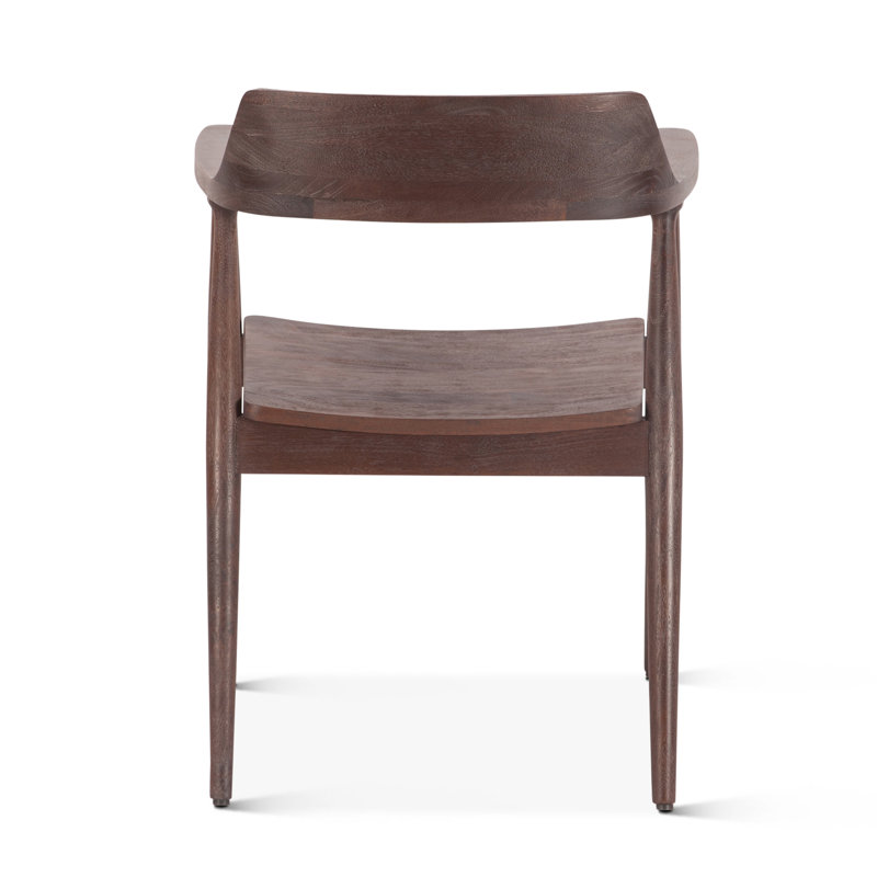 Oxford Brown Solid Wood Transitional Arm Chair