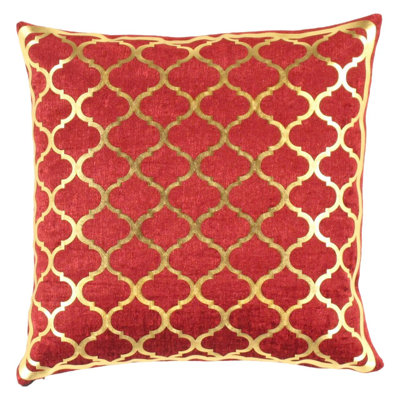 Coussin décoratif en velours Pasargad 16 po x 16 po