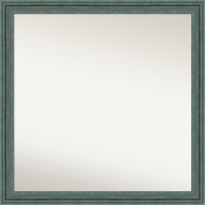 Miroir mural Brilliana, Bleu, 29,5 po x 29,5 po, Carré