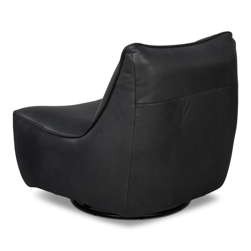 Kennett Swivel Armless Chair, Santoni Black