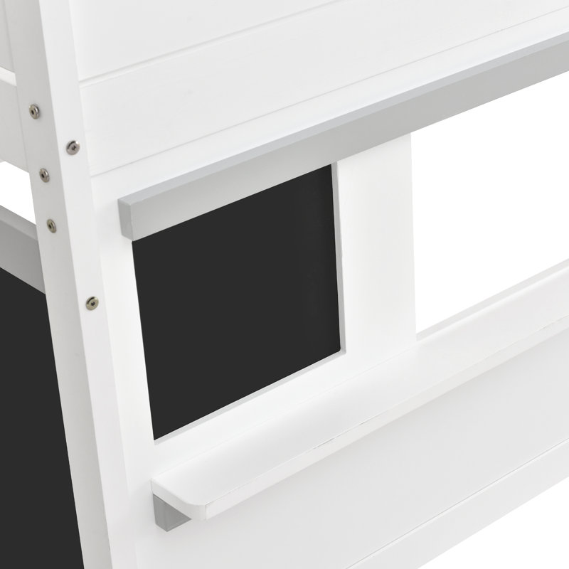 Single (3') Bunk Bed Bed Frame with Storage Included with Built-in Ladder Included