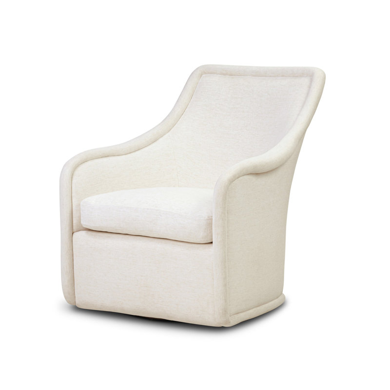 Blaire Swivel Wingback Chair, Crypton Nomad Snow