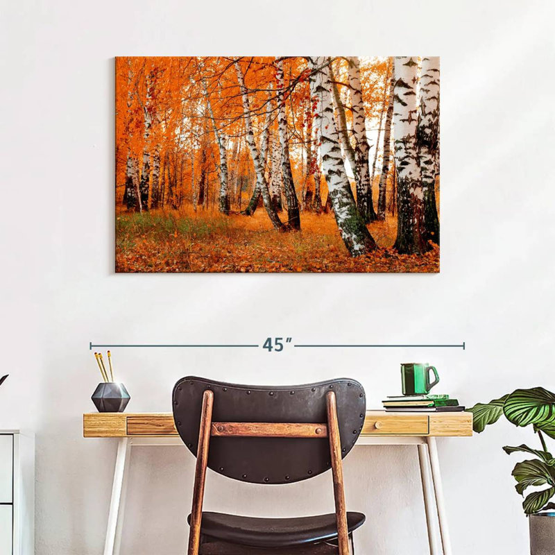 Forêt de bouleaux Harnek Autumn, H 26 po x l 39 po
