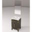 Meuble-lavabo en chêne brun - comptoir et miroir en acrylique inclus L 20 po x P 18 po avec compartiment de rangement supérieur