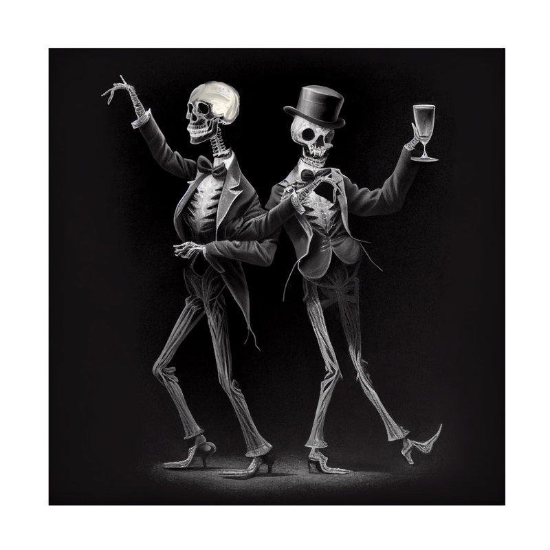 Art sur toile Sasha Skeleton III, H 35 po x l 35 po