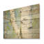 Bouleau blanc et vert minimaliste - impression sur bois-384985093