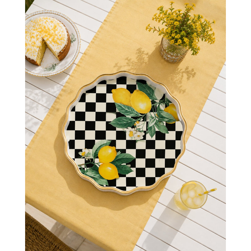 Plateau, White/Multicolor, Checkered