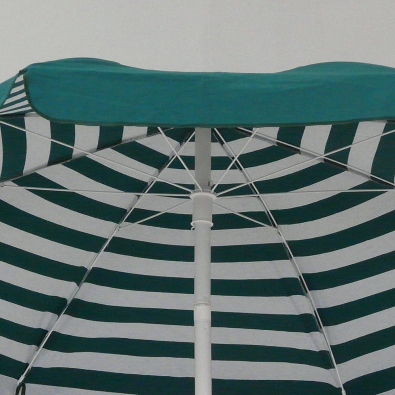 Zeta 190cm Tilt Beach Parasol, Green/White