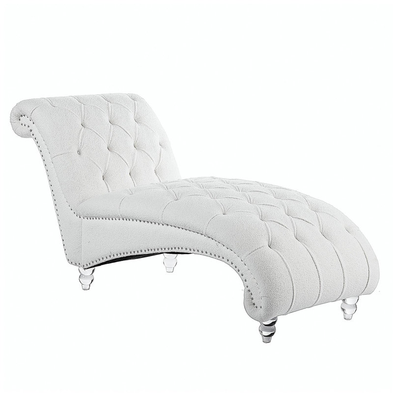 Chaise longue sans accoudoirs touffetée