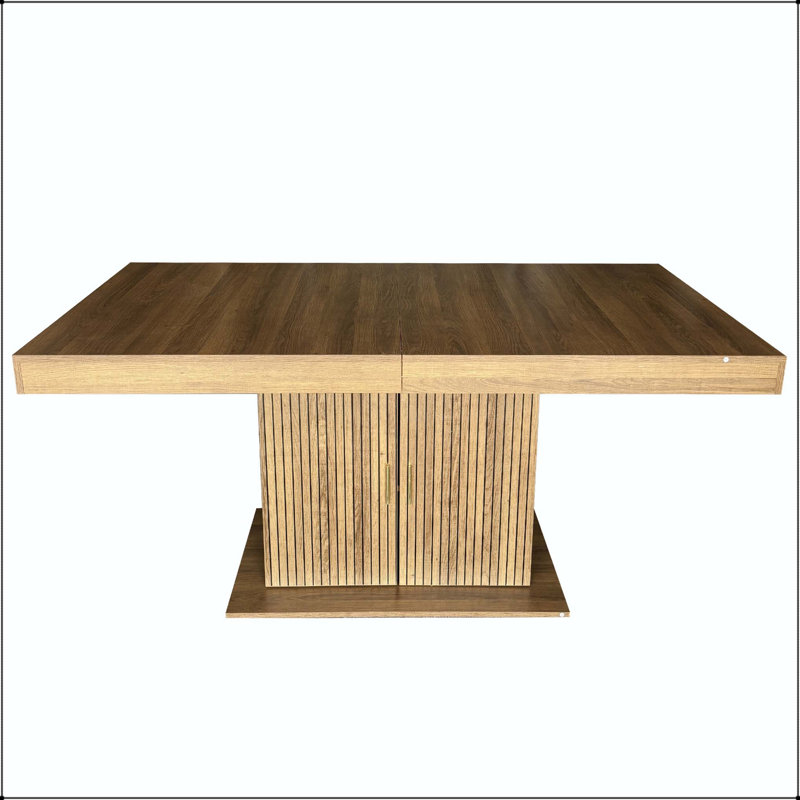 Expandable Dining Table with Storage Cabinet