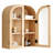 Wood Arch Wall Mounted Bathroom Cabinet-2063709946