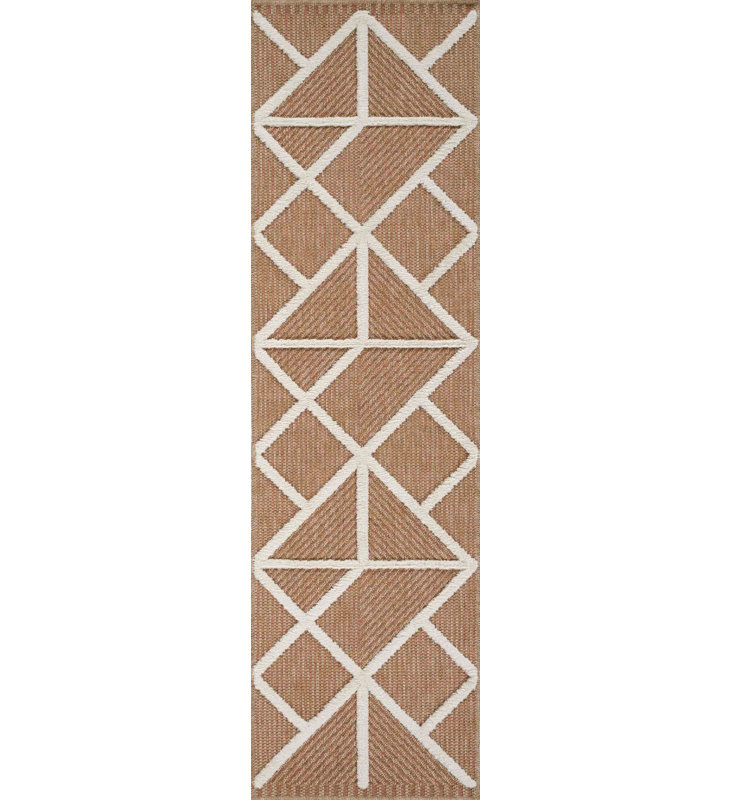 Alovinard Geometric Shapes Braided Indoor / Outdoor Area Rug, Cream, Rectangle 120 x 170cm