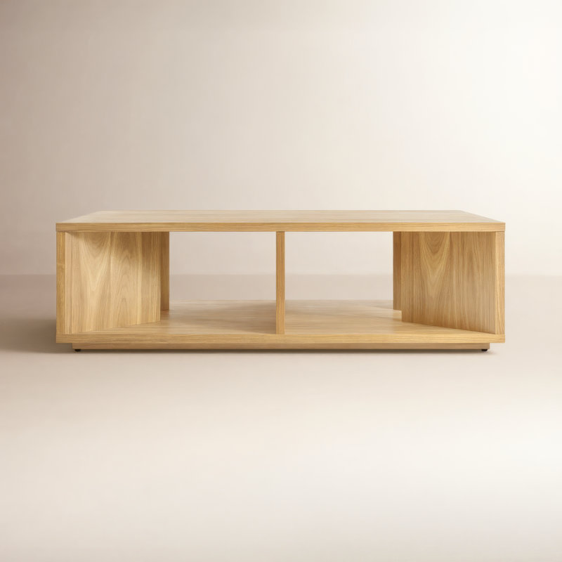 Low Space Single Coffee Table, White Oak