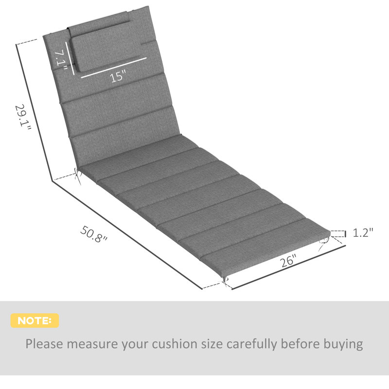 Outdoor Lounge Chair Cushion Set Of 2, UPF50+ 230Gsm Olefin And 25D High-Density Foam, Foldable Patio Chaise Lounge Cushion Set, Fade Resistant For Lawn Pool, 80" X 26"