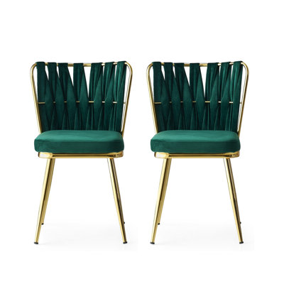 Ales 50cm H Velvet Upholstered Windsor Back Armchair