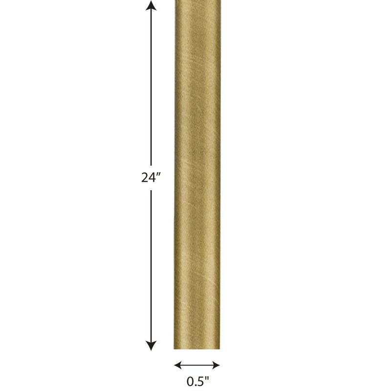 Extension Rod, Distressed Brass