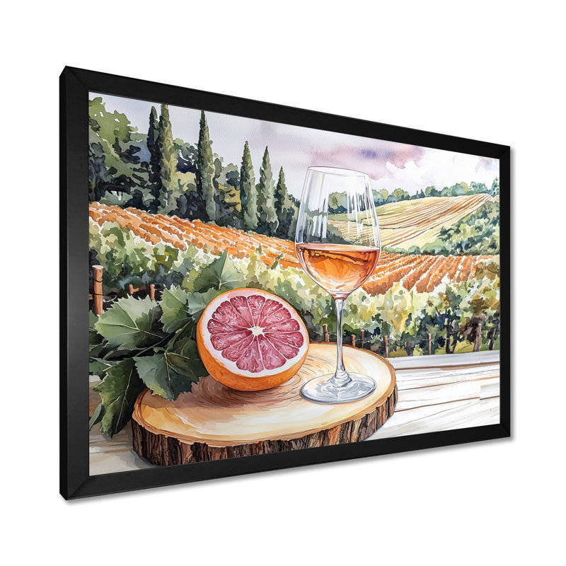 Birtie - Vineyard, art mural, Reproduction encadrée d'une seule photo, H 30 po x l 40 po, Noir