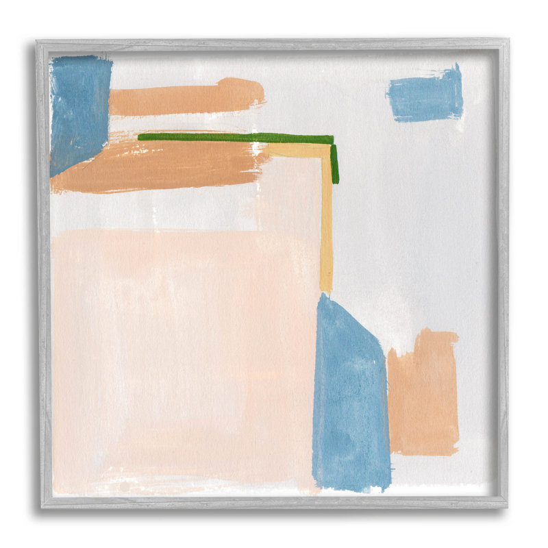 Formes géométriques contemporaines, estampe numérique de Melissa Wang, H 24 po x l 24 po x P 1,5 po