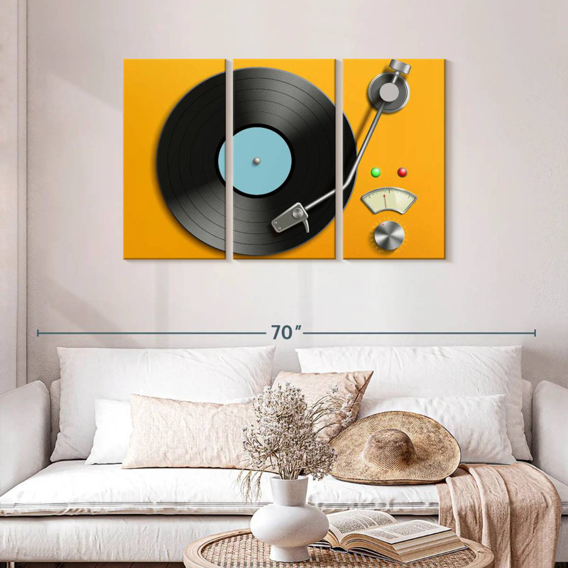 Retro Record Player, 28" H x 45" W