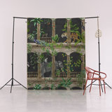 Multi-Coloured Zoo Concept Tiger, Elephant, and Vine Patterned Modern Decorative Rug