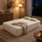 Boneless 78.35" Modern 2-In-1 Convertible Curved Loveseat Sofa Bed, Floor Love Seat Couch, Teddy Fabric Memory Foam Cloud Couch With 2 Pillows No Assembly For Living Room, Apartment, Small Space-302680671