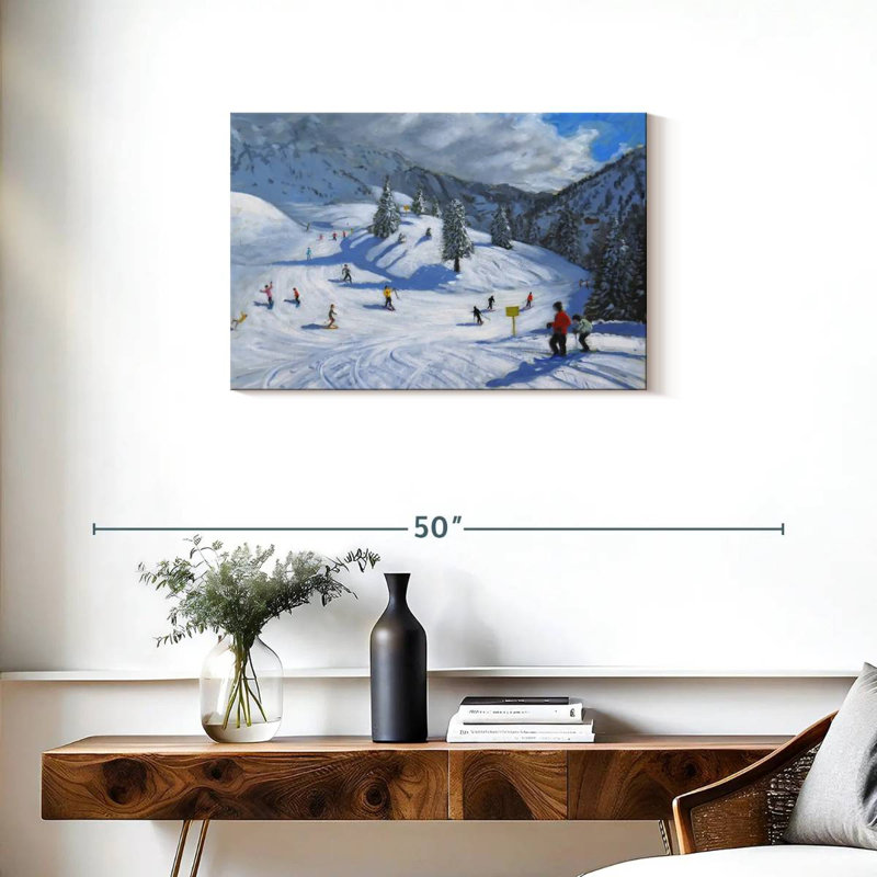 Sireci Skiing Kitzbuhel, 20" H x 30" W
