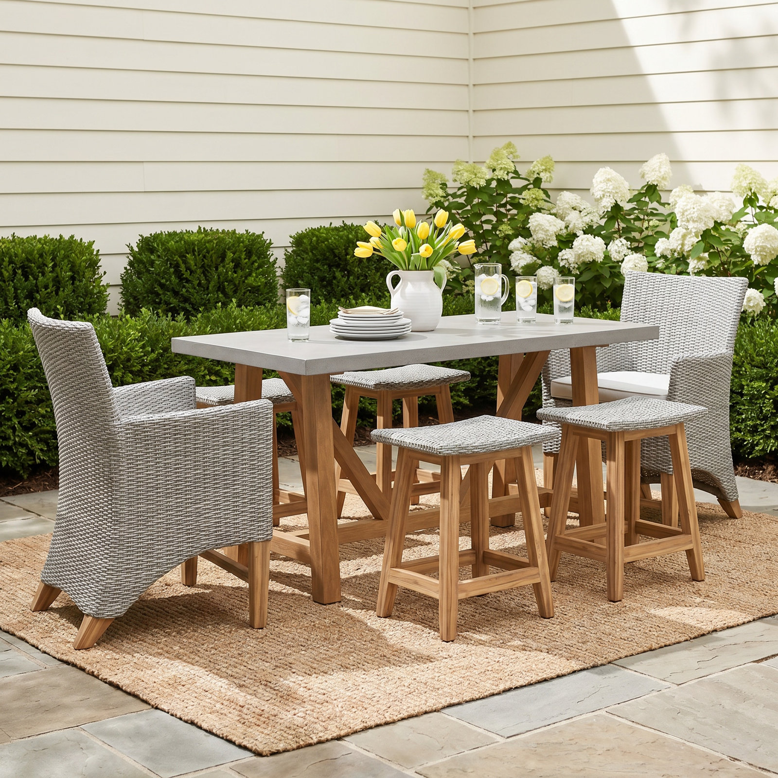 Nicole 70" Sunbrella® Patio Dining Set