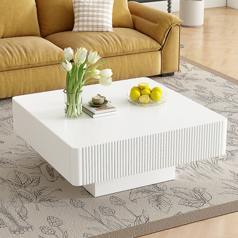 Square Coffee Table, White