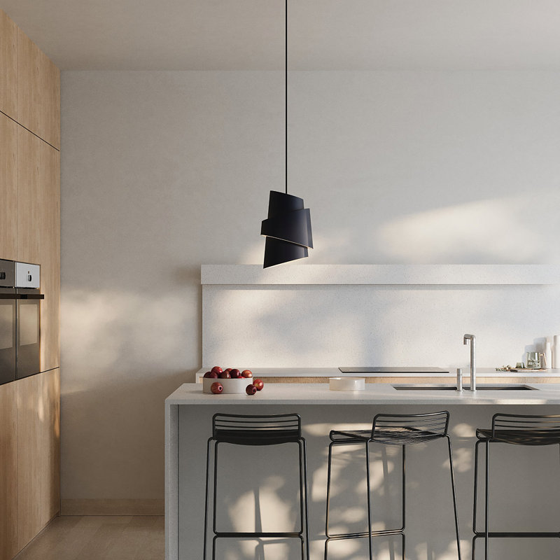 Croissant Pendant Light, Black, Carbon