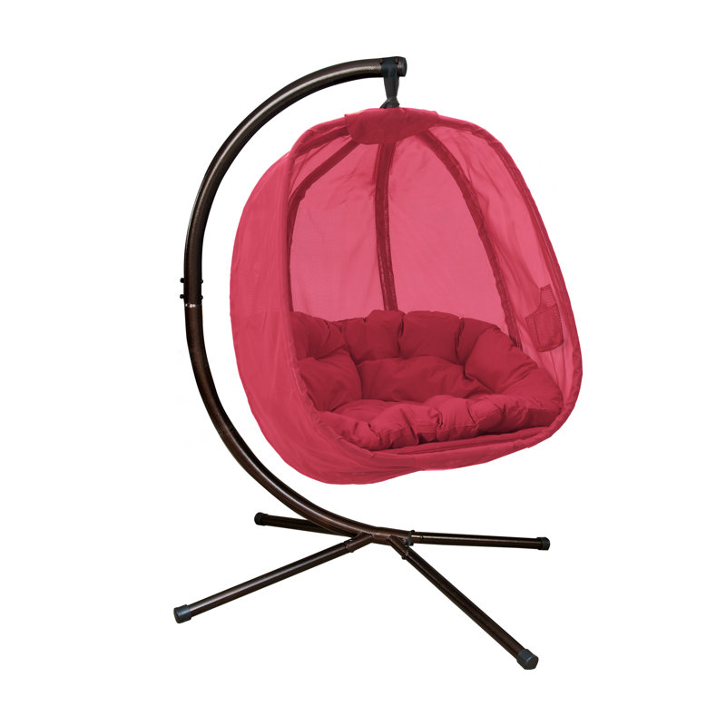Balancelle avec support Egg Chair, Rouge