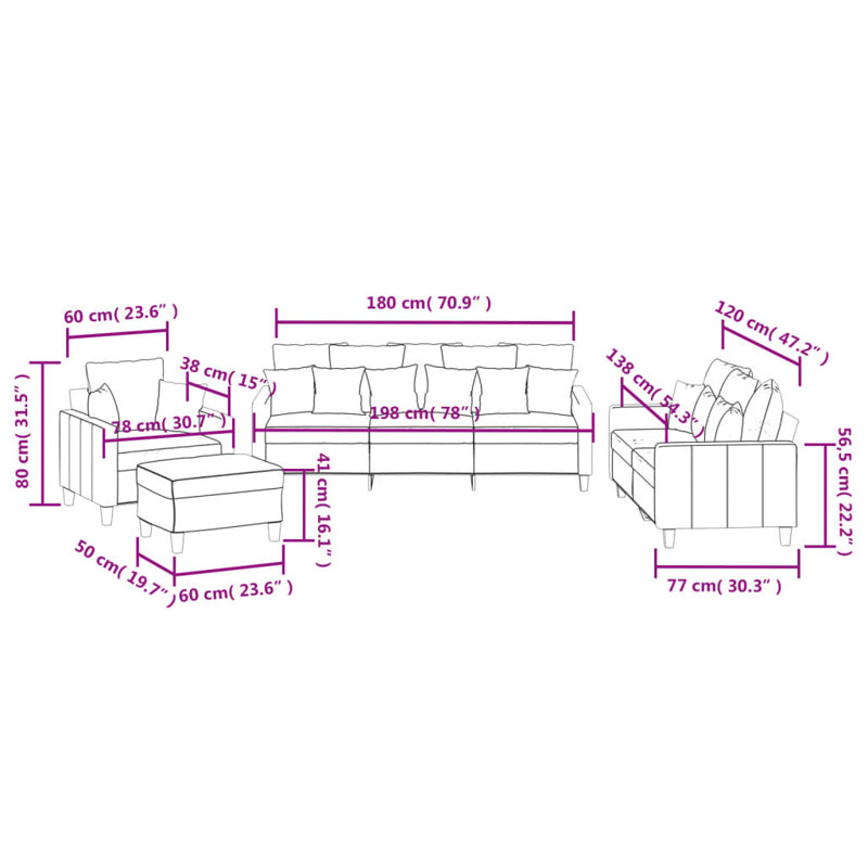  Sofa Set Black