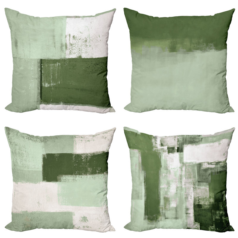 Reversible Pillow Cover, 16" H x 16" W, Peacock Green Coconut