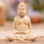 Novica Handmade Buddha Affirms Wood Sculpture
