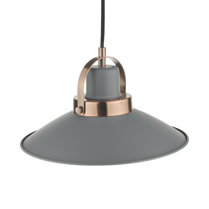 Ashleigh 1 - Light Cone Pendant, Copper/Grey