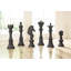 Small Cast Stone Knight Chess Sculpture-1047763081