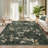 Floral Machine Washable Rug with Non-Slip Backing, Stain-Resistant Soft Low Pile Floor Mats, Foldable Farmhouse Indoor Carpet for Bedroom, Nursery-516586123