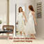 Miroir de coin pleine longueur 65 po x 24 po sans cadre arrondi, miroir argenté anti-déflagrant HD de 5 mm, fixation murale pour chambre et vestiaire