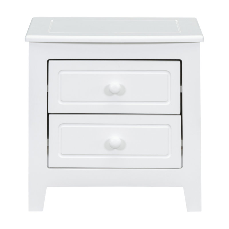 Table de chevet moderne Mid Century, Blanc
