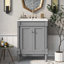 Ensemble de meuble-lavabo simple 24 po avec plateau en résine Tomosuke-1507200757