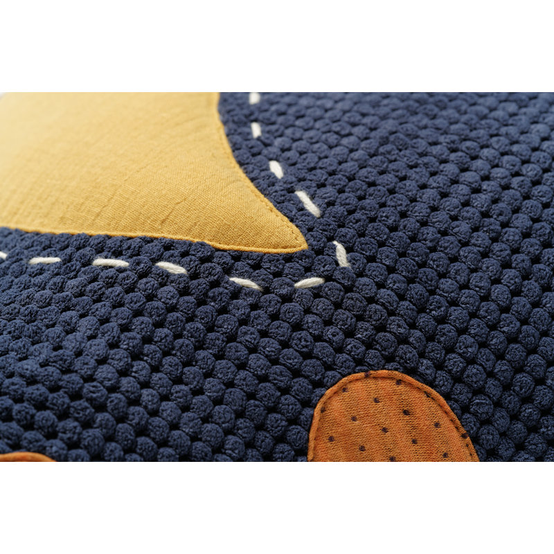 Appliqued Reversible Throw Pillow