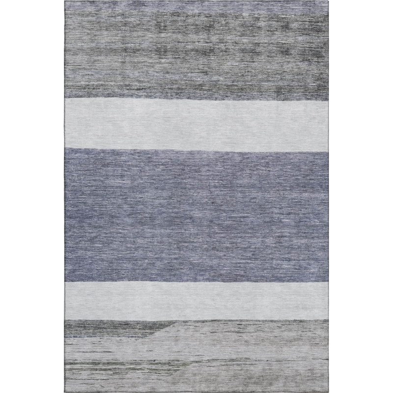 Premium Machine Washable Marasco AMF1624 Stripes Rug, Rectangle 9' x 12'