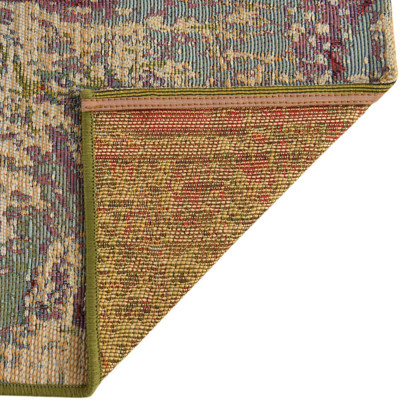 Trona Washable Abstract Indoor / Outdoor Rug, Octagon 7'11" x 7'11"