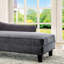 Méridienne rembourrée en tissu gris-809306203