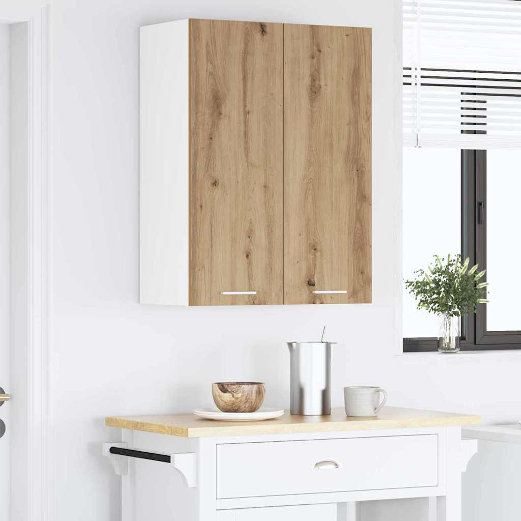 Vidaxl Hanging Cabinet With Storage Riga Artisan Oak 60 X 31 X 80 Cm