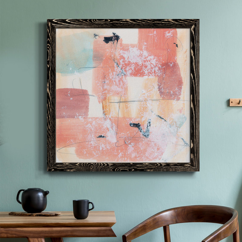 Warm Warm Under II - Toile encadrée de qualité supérieure - prête à être accrochée, Noir, H 17 po x l 17 po x P 1,5 po