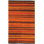 Bernick Tibetan Wool Pile Hand Knotted Striped Rug in Rust